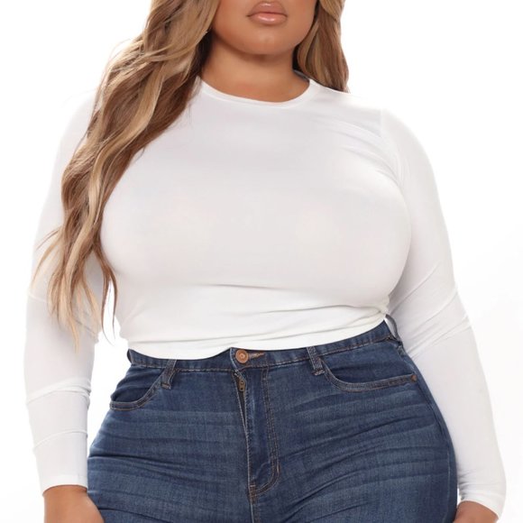 Cozy Crew Neck Tee - Soft White - Picture 4 of 4